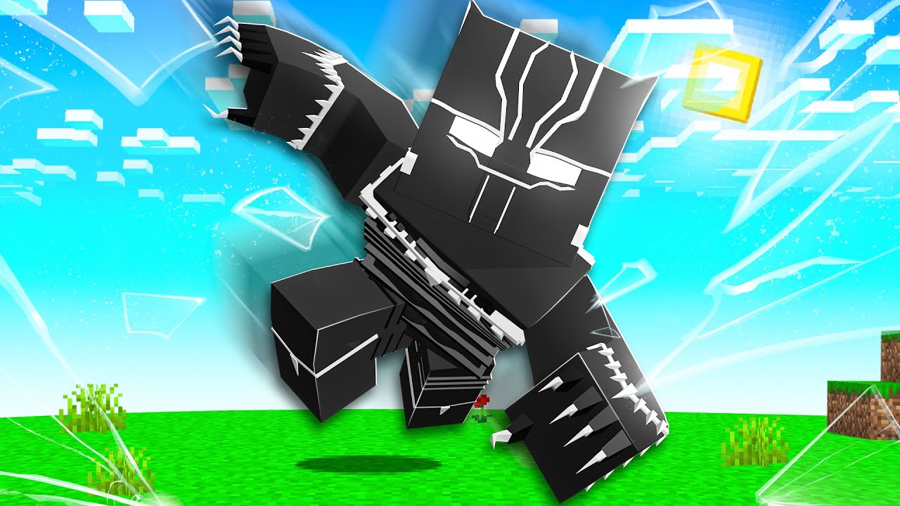 Playing Minecraft as BLACK PANTHER...