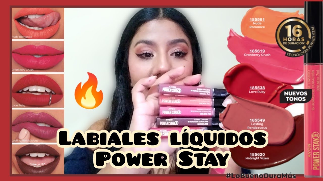 Nuevos Tonos de LABIALES LÍQUIDOS POWER STAY AVON 2023