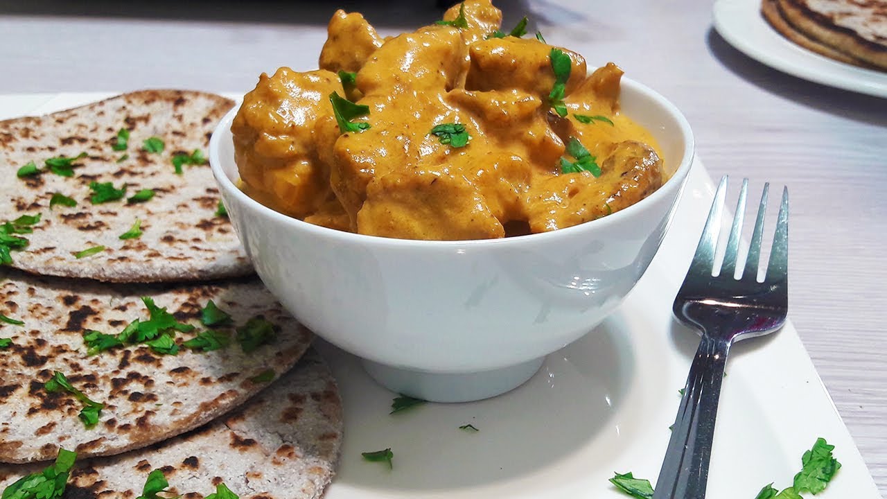Banting Butter Chicken and Garlic Naan (Flat Bread) Recipe | LCHF | Low Carb Meal Ideas