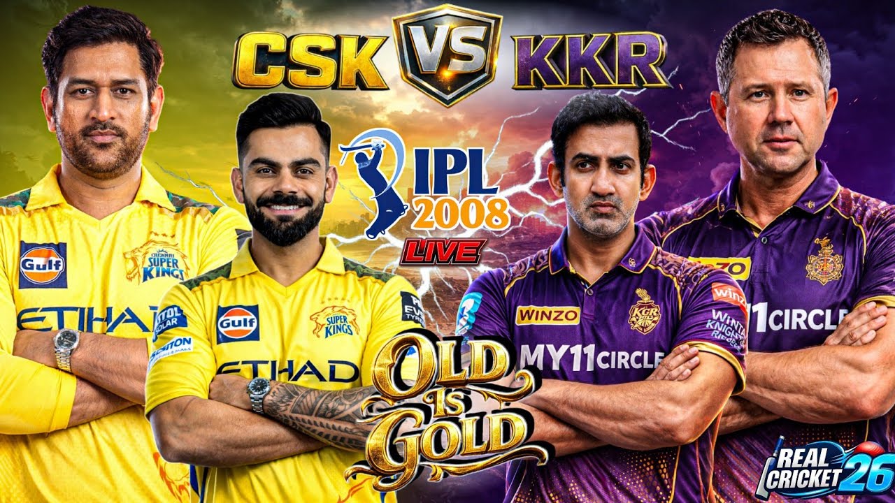 IPL 2008 RETURNS 🔥 CSK vs KKR | Old School Cricket Madness 