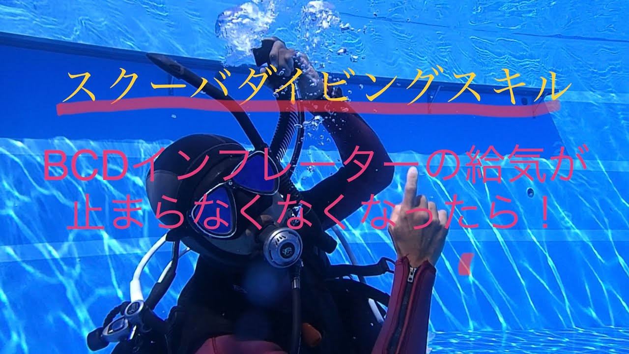 スクーバダイビングスキル「インフレーターから中圧ホースを外す」