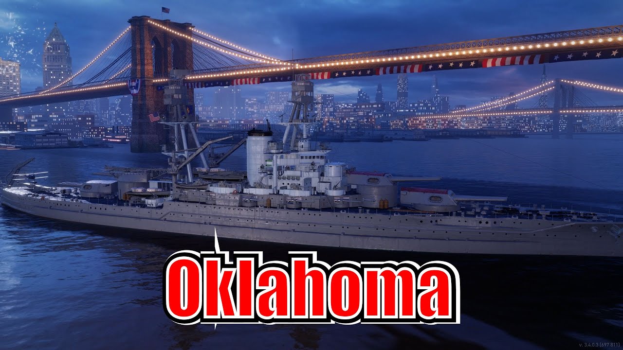 Meet The Oklahoma! Tier 4 US Battleship (World of Warships Legends Xbox Series X) 4k