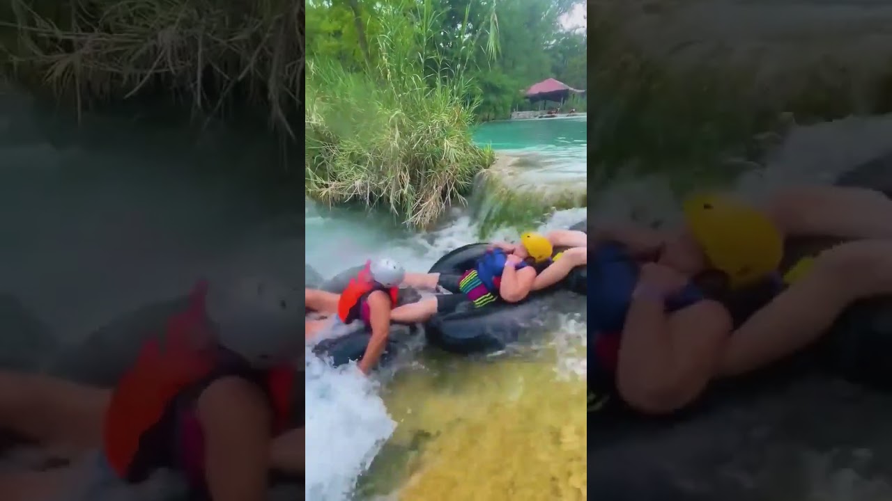 Seru...! arung jeram pakai ban #watersports