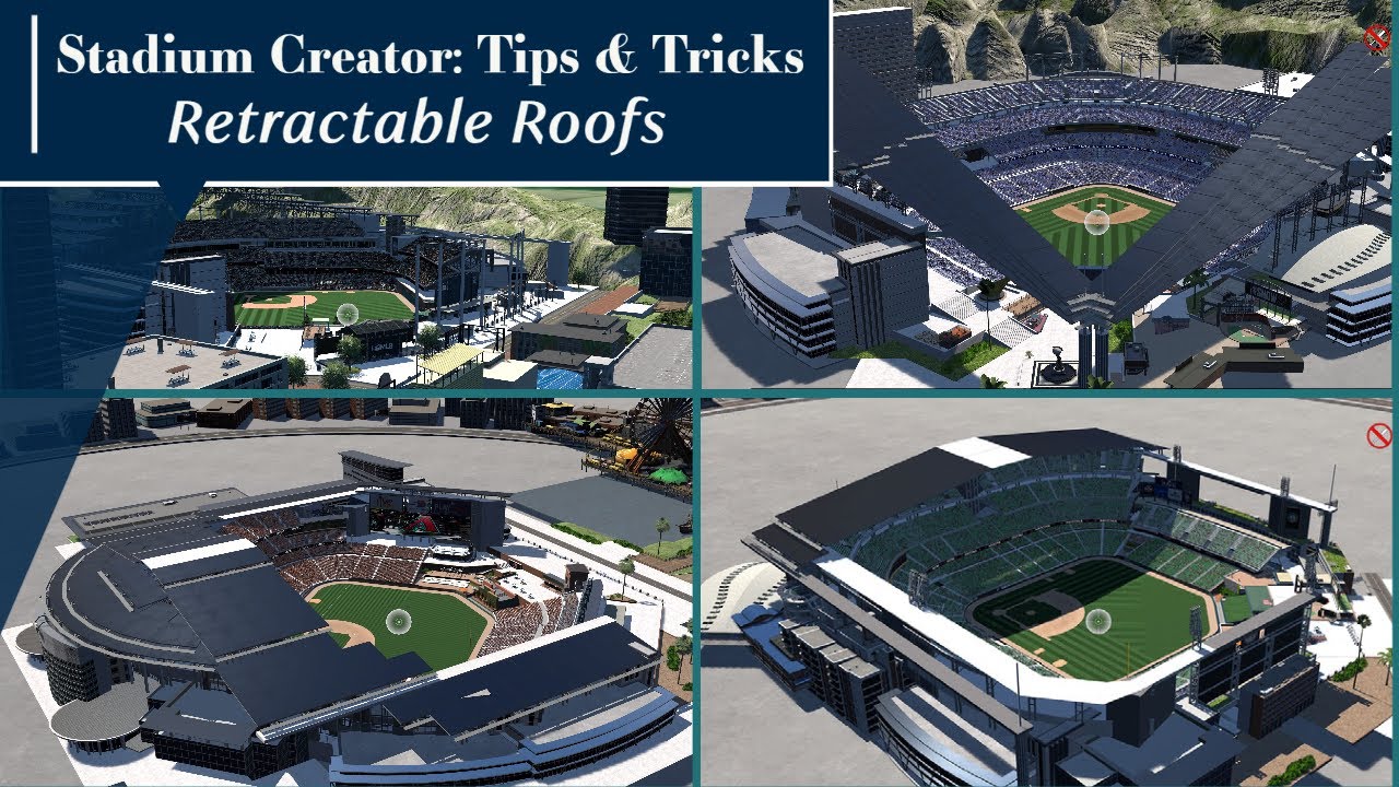Tips & Tricks || RETRACTABLE ROOFS (Stadium Creator, MLB The Show)