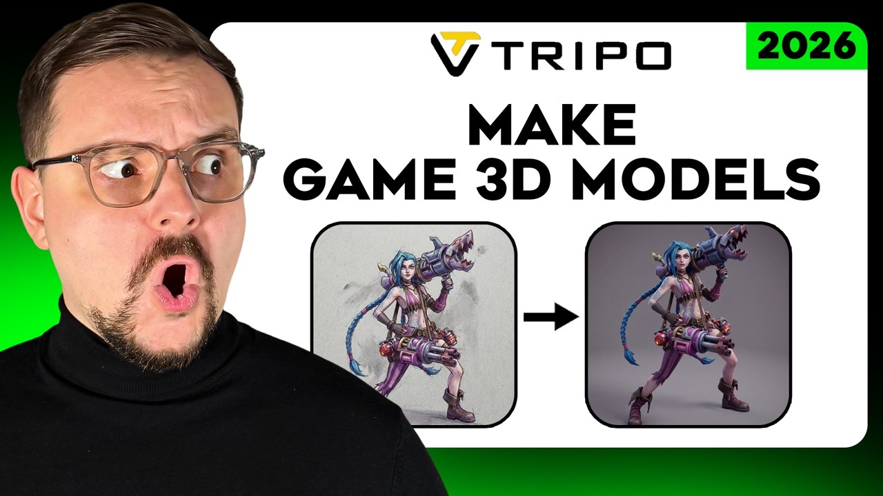 Обучение по Tripo AI &mdash; 2026 | Как создавать 3D-модели для игр (текстуры 4K)