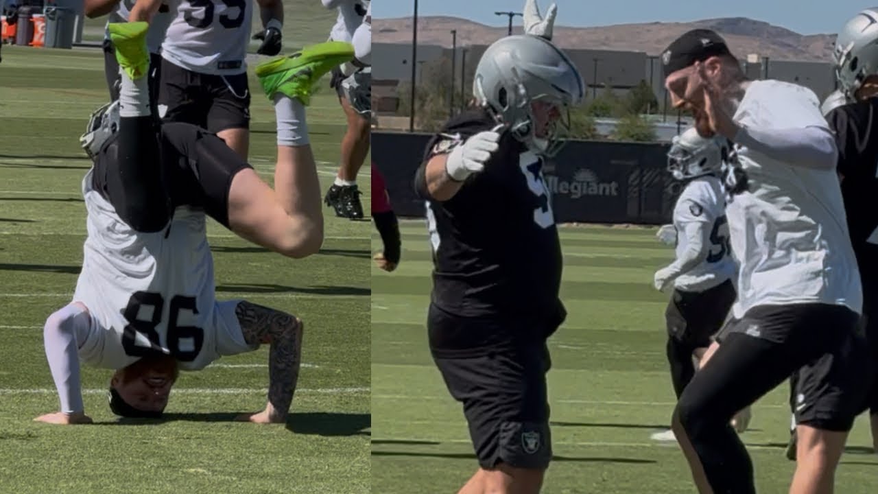 MAXX CROSBY FIRES UP RAIDERS & SHOWS OFF UNMATCHED FLEXIBILITY AT OTAs