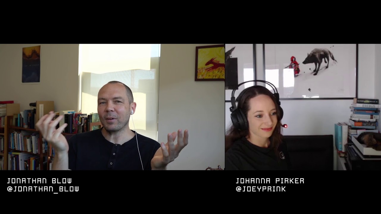 Jonathan Blow - On Game Design, Books, Movies, & many other things | gamedev Talks w Johanna Pirker