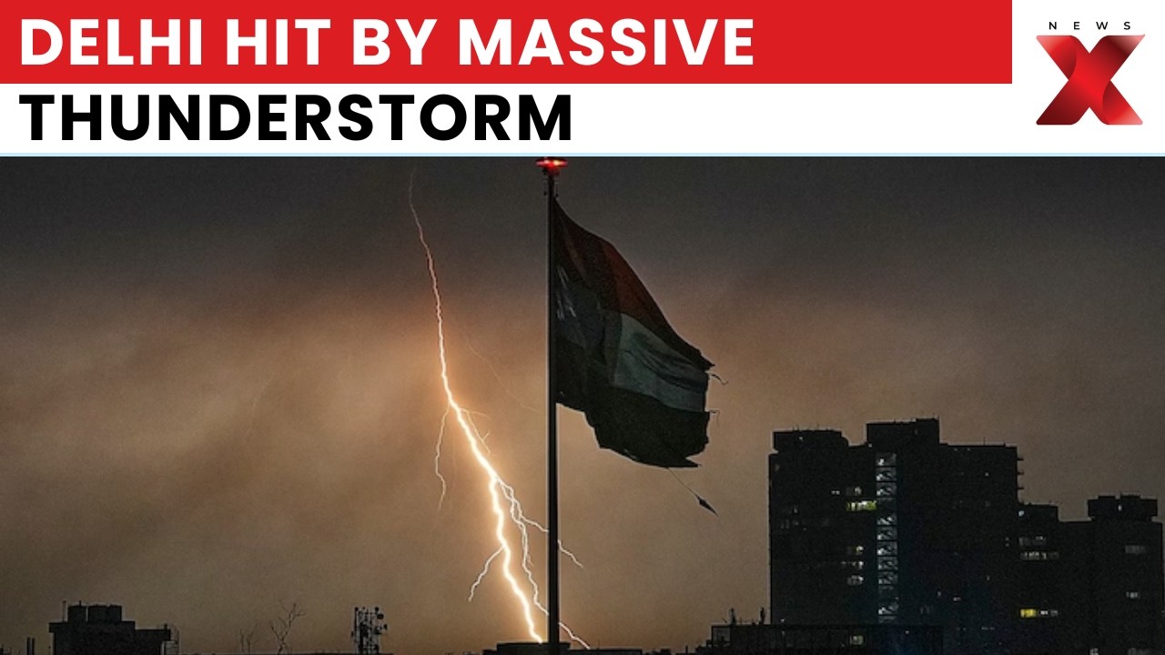 Delhi Thunderstorm Chaos: IMD Issues Red Alert Amid Powerful Winds And Rain | NewsX