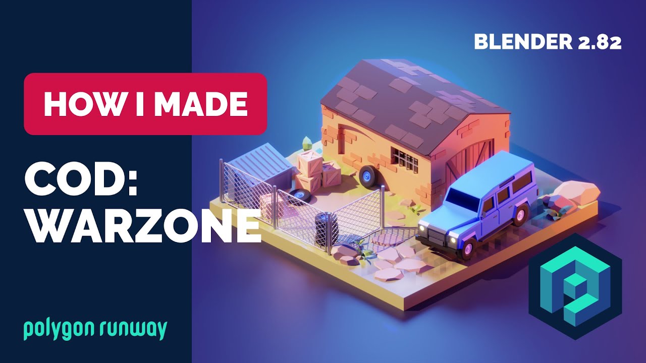Call of Duty: Warzone in Blender 2.8 - Low Poly 3D Modeling Process