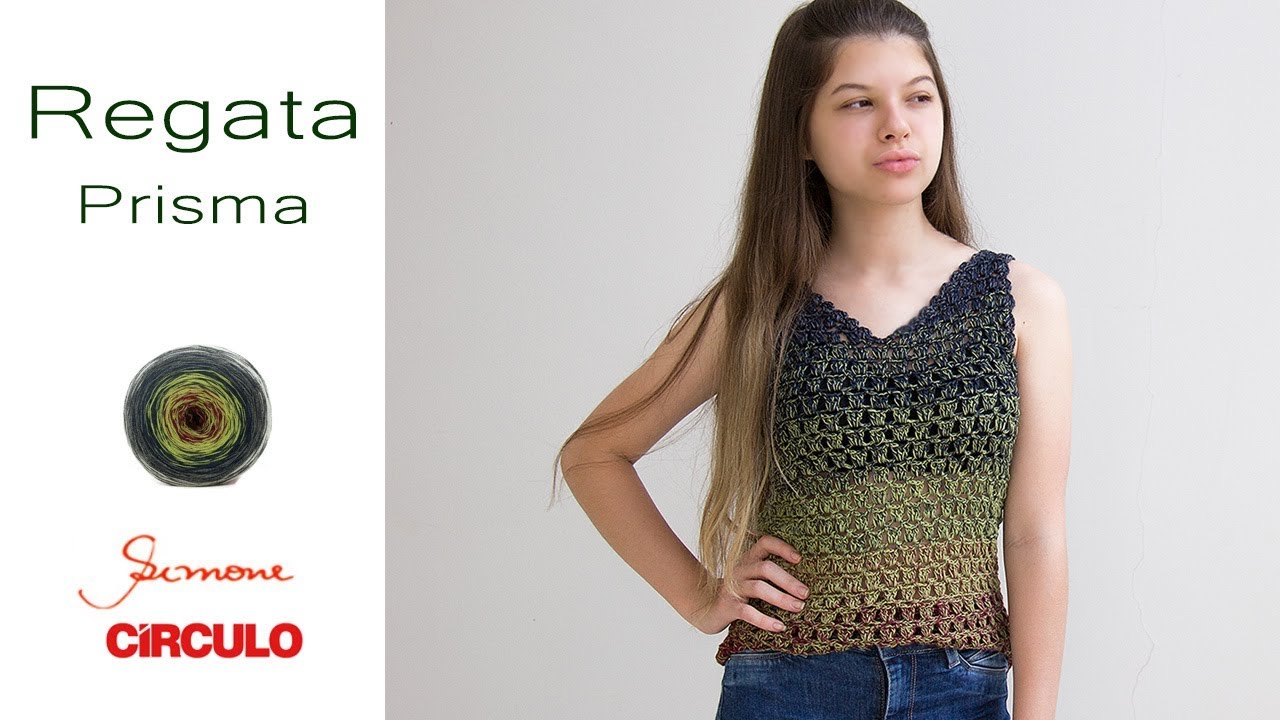 Regata em Crochê Fio Prisma Aula passo a passo Prof. Simone Eleotério