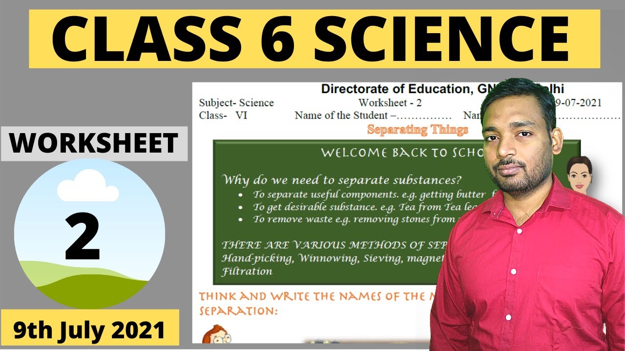Class 6 science worksheet 2 | doe science worksheet 2 class 6 (9/7/2021) English medium