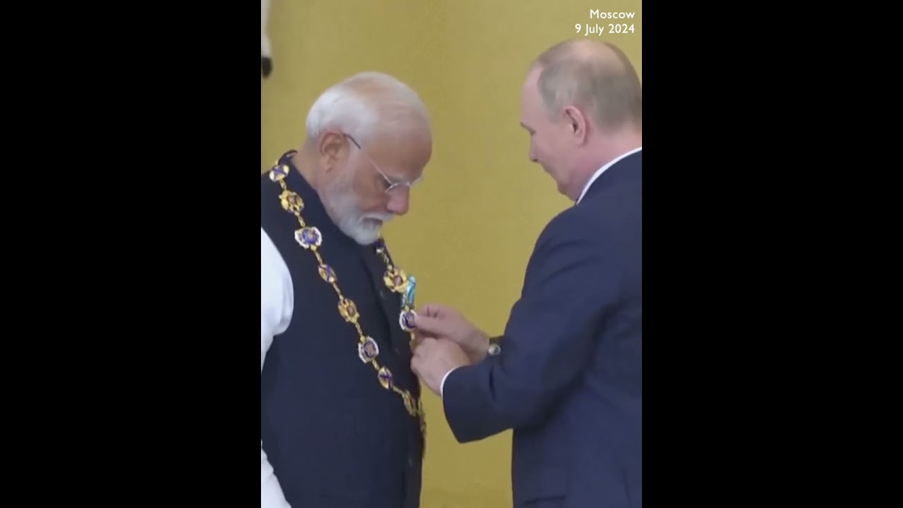 MOMENT: Putin awards Indian PM Modi with Russia’s top state order