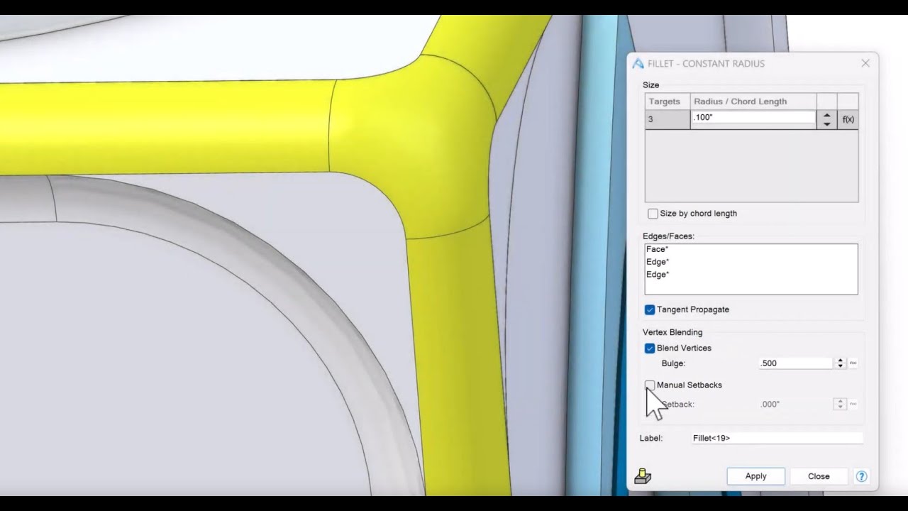 Was ist neu in Alibre Design v28.1 - Stark erweiterte Verrundungsfunktionen.