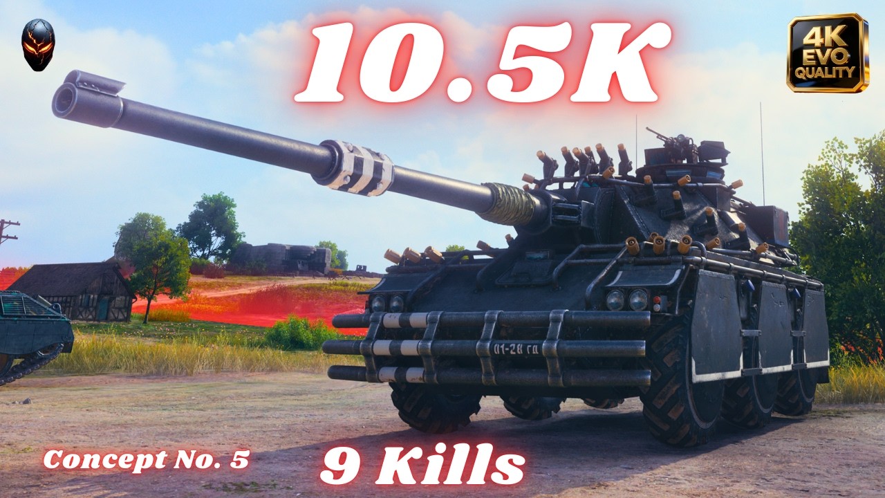 Concept No. 5 - 10.5K Damage 9 Kills World of Tanks #wot
