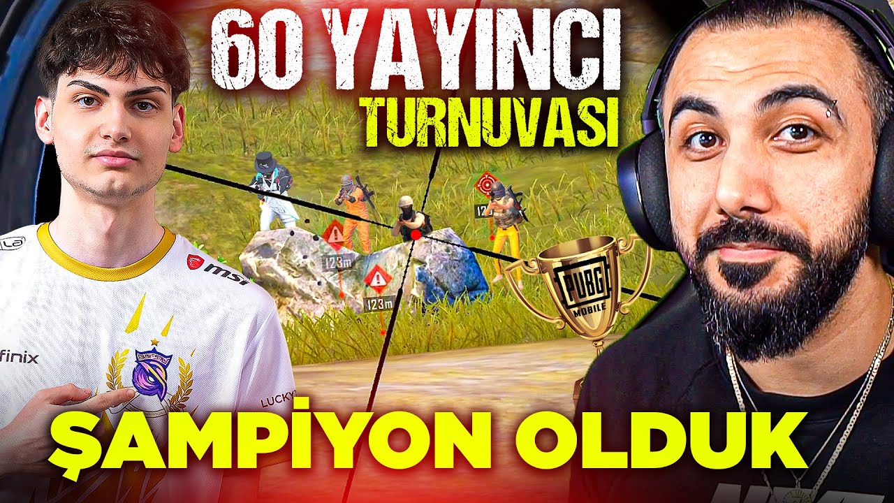 60 YOUTUBER BİR ARADA!! BÜYÜK YAYINCI TURNUVASINDA ŞAMPİYON OLDUK 🏆 | PUBG MOBILE