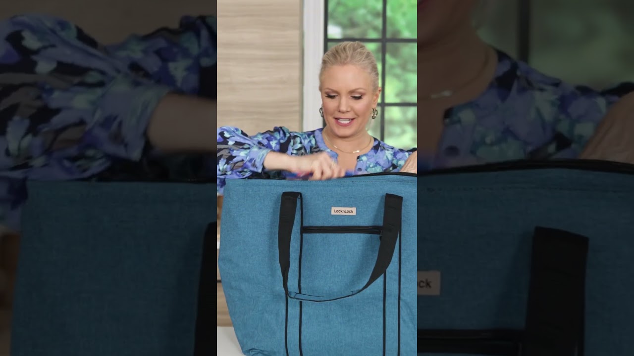 LocknLock XL Insulated Cooler Bag w/ Handles & Pocket | QVC