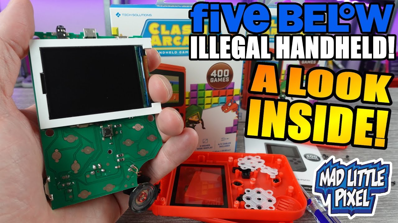 Разбираем НЕЛЕГАЛЬНУЮ портативную консоль NINTENDO Five Below! АКЦИЯ по разборке!
