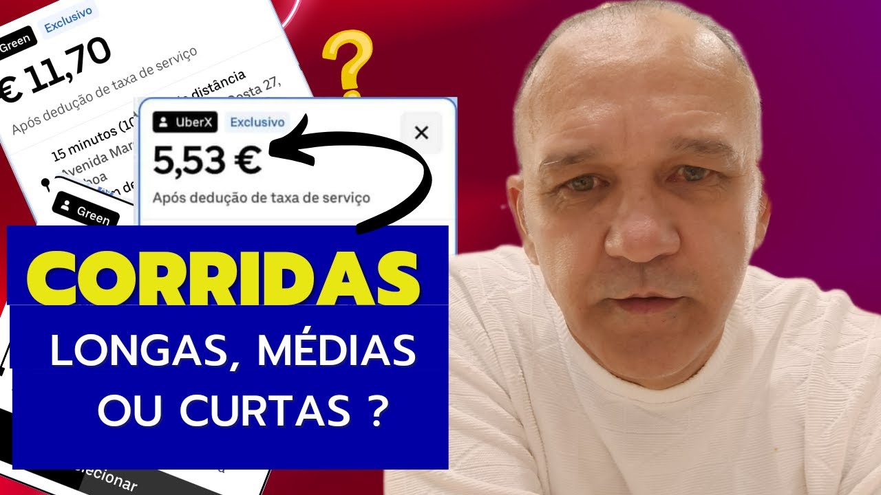 UBER E BOLT - Qual CORRIDA fazer, CURTAS, MÉDIAS OU LONGAS?