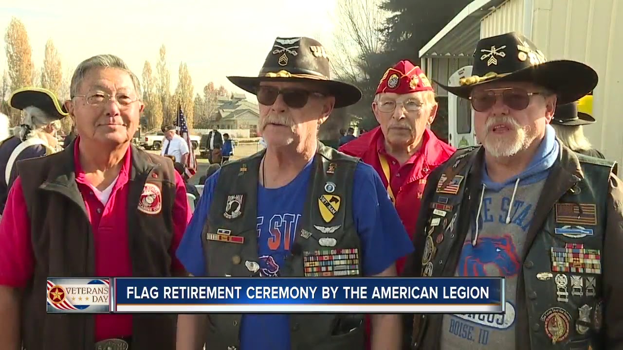 American Legion retires worn out flags in Eagle