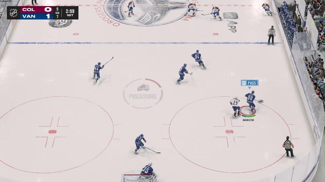 NHL 26 Vancouver vs. Colorado.