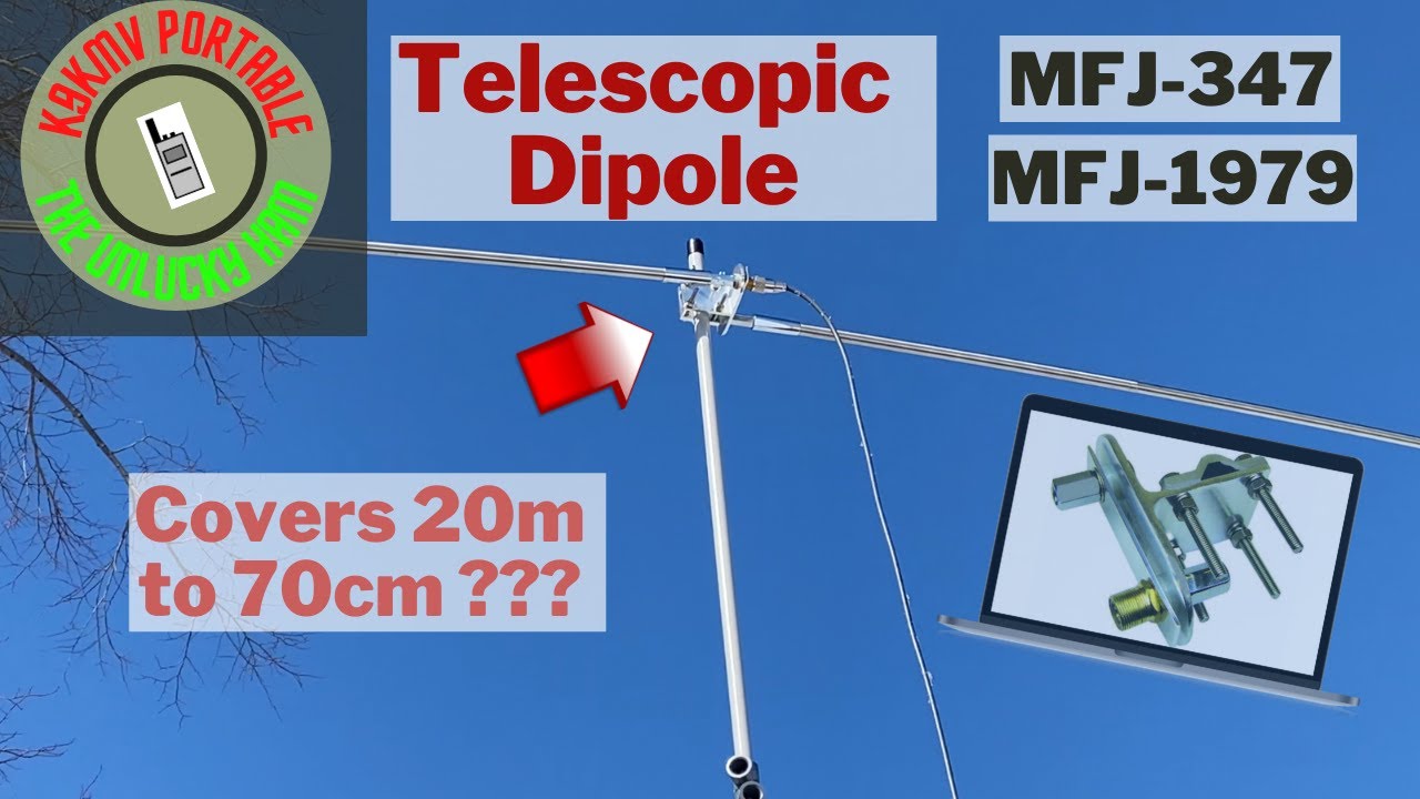 MFJ Telescopic Dipole Antenna setup #hamradio #hamharder