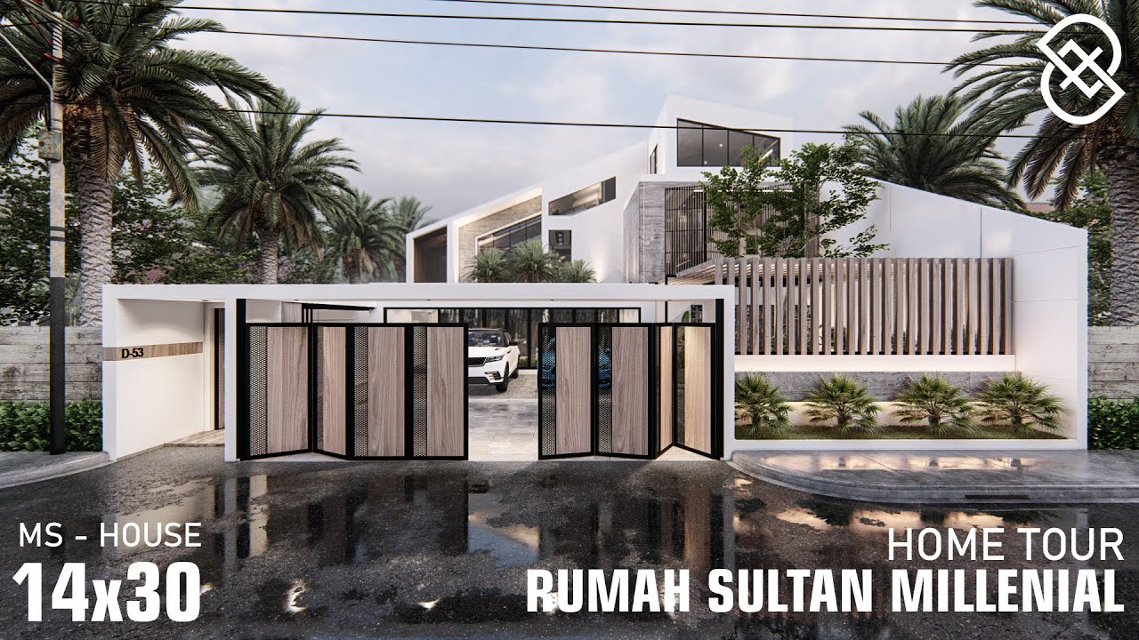 Desain Rumah Kontemporer 3 Lantai 14x30m | Kode NV-C9