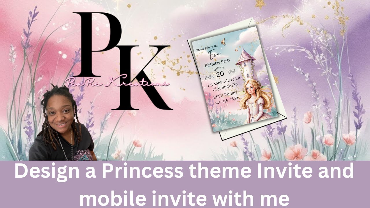 Create a Fairytale Princess Birthday Invitation | Canva Tutorial & Download