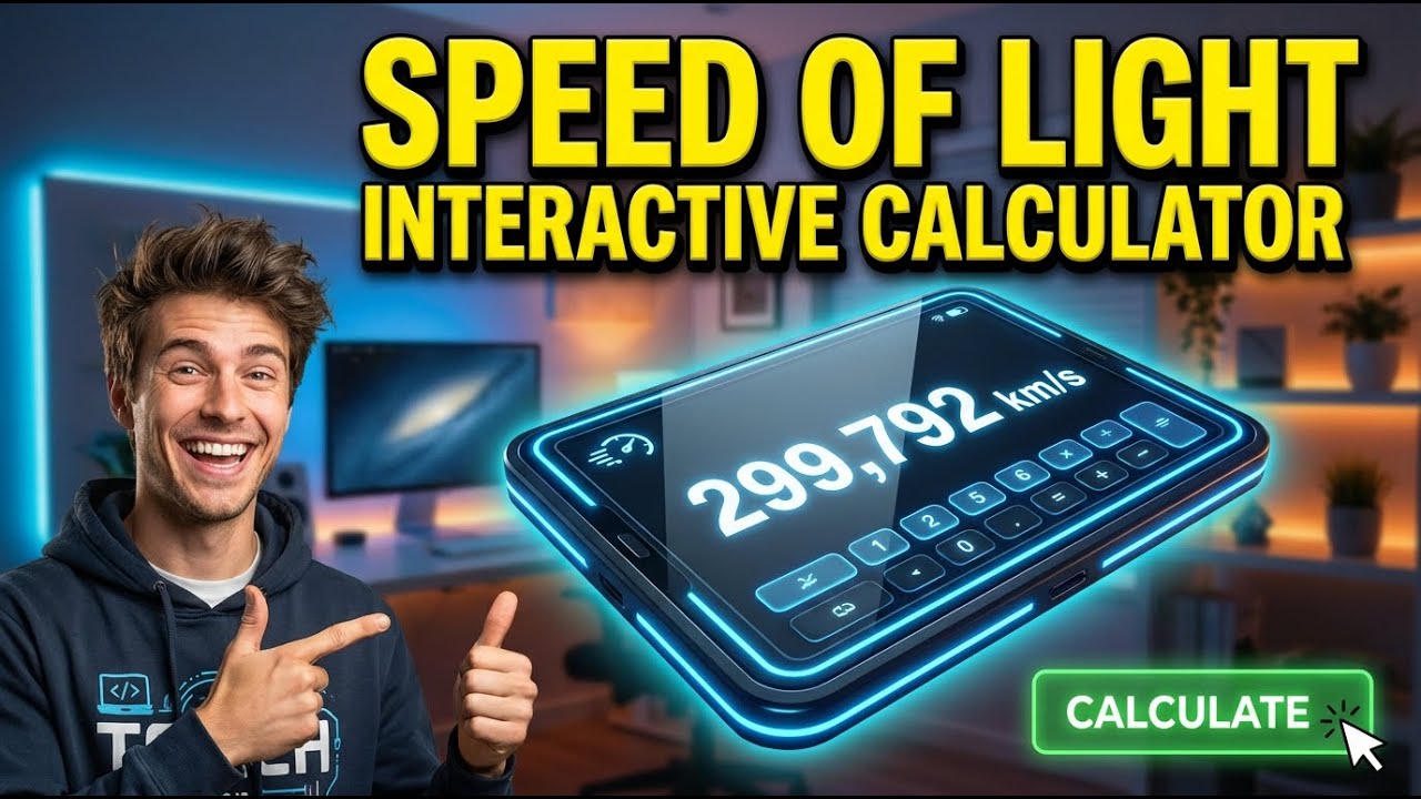 Speed Of Light Interactive Calculator - Instructions Video