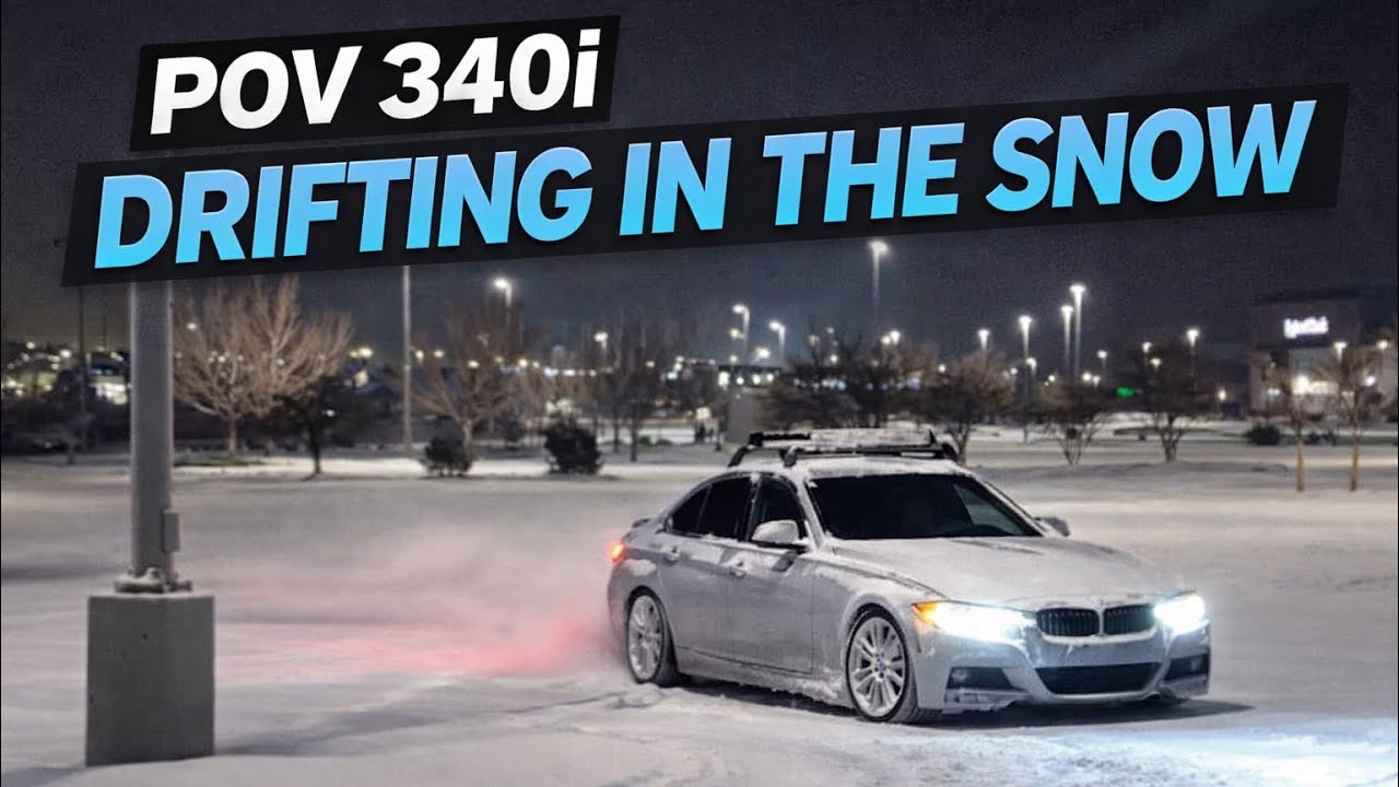 BMW 340i Snow Drifting (Scared Passenger)