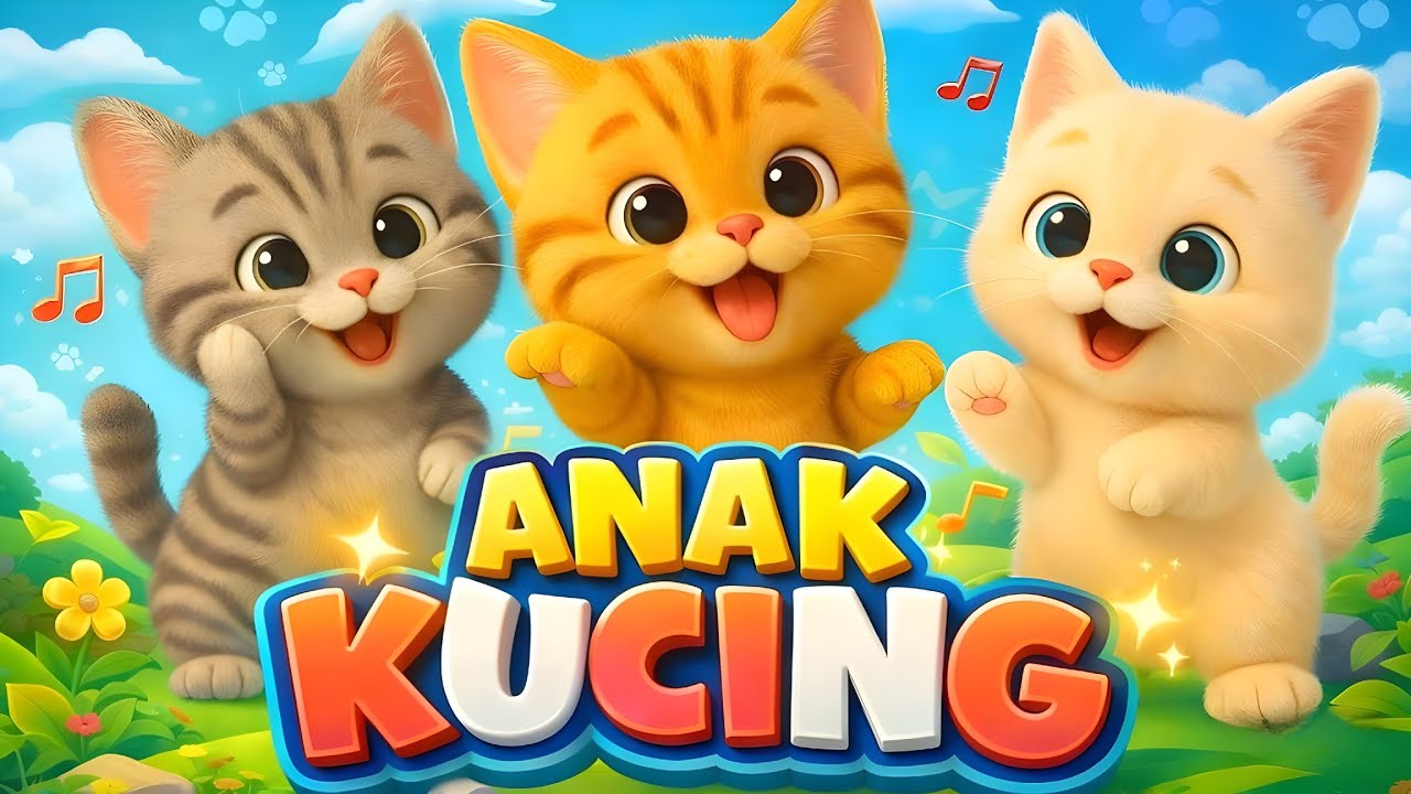 LAGU ANAK 🇮🇩 ANAK KUCING MEONG MEONG - KITTEN SONG - LAGU ANAK BALITA VIRAL