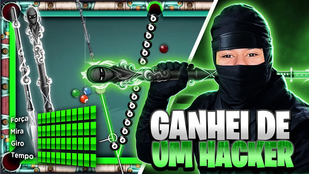 HACKER TENTOU E NÃO ARRUMOU NADA 😎 JOGUEI COM O NOVO TACO FULL E AVATAR ANIMADO DO 8 BALL POOL