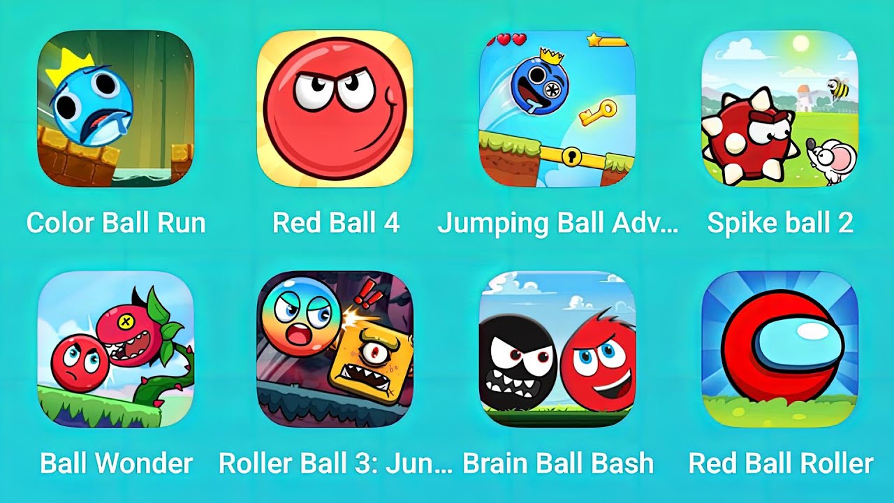 Color Ball Run, Red Ball 4, Jumping Ball Adventure, Spike Ball 2, Brain Ball and More Red Ball Games