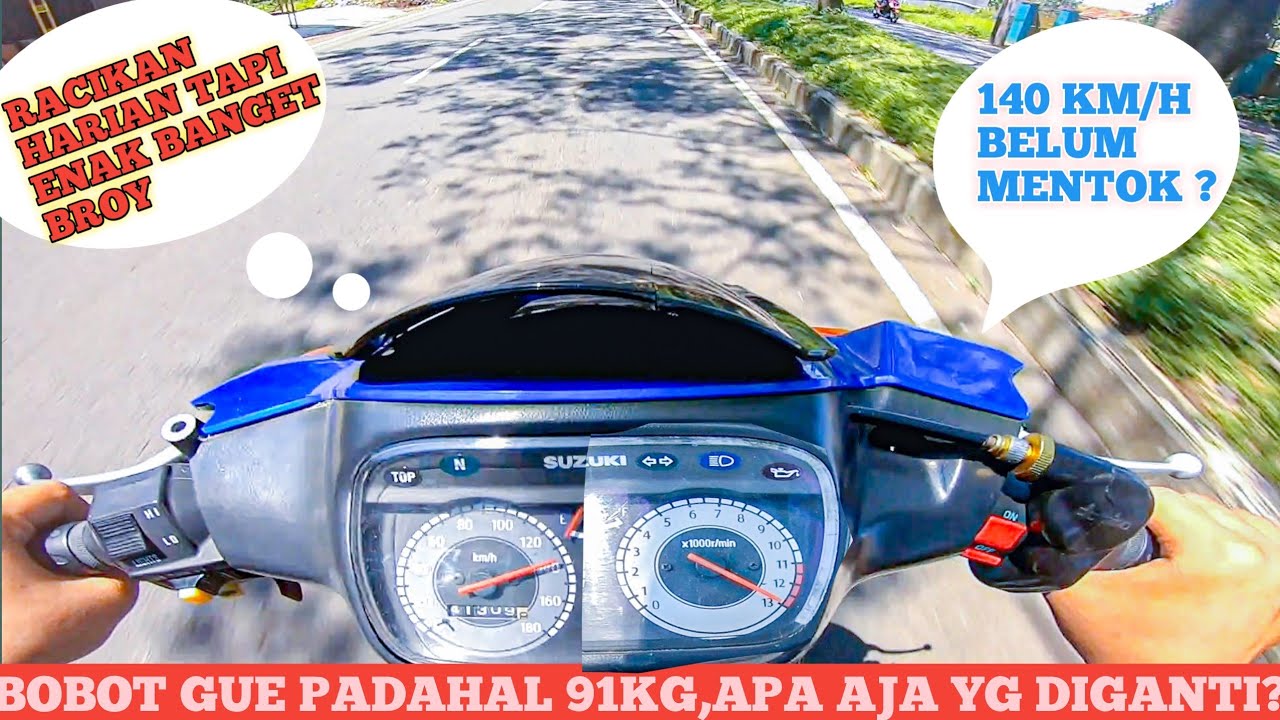 GOKIL, SATRIA HIU TEMBUS 140KM/H & 13.000 RPM, TERNYATA INI SETINGAN YANG PAS, APA AJA YANG DIGANTI?