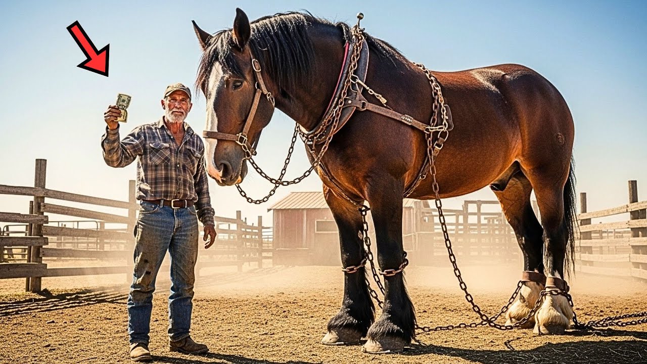 Starving Rancher Bought Giant Chained Horse For His Last $5 — Not Knowing It Would Save His Family