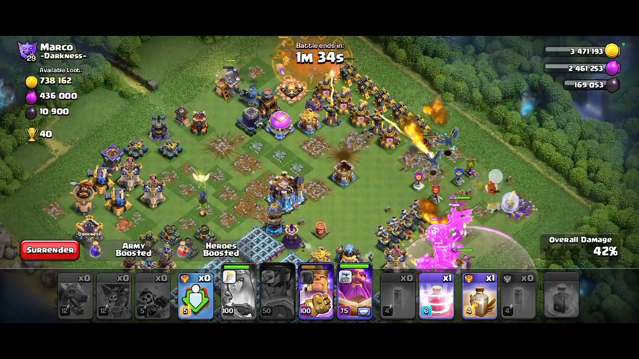Tawn hall 18 attack destroy 🔥😎 #clashofclans #coc #viral #foryou #cocattack #1millionviews 