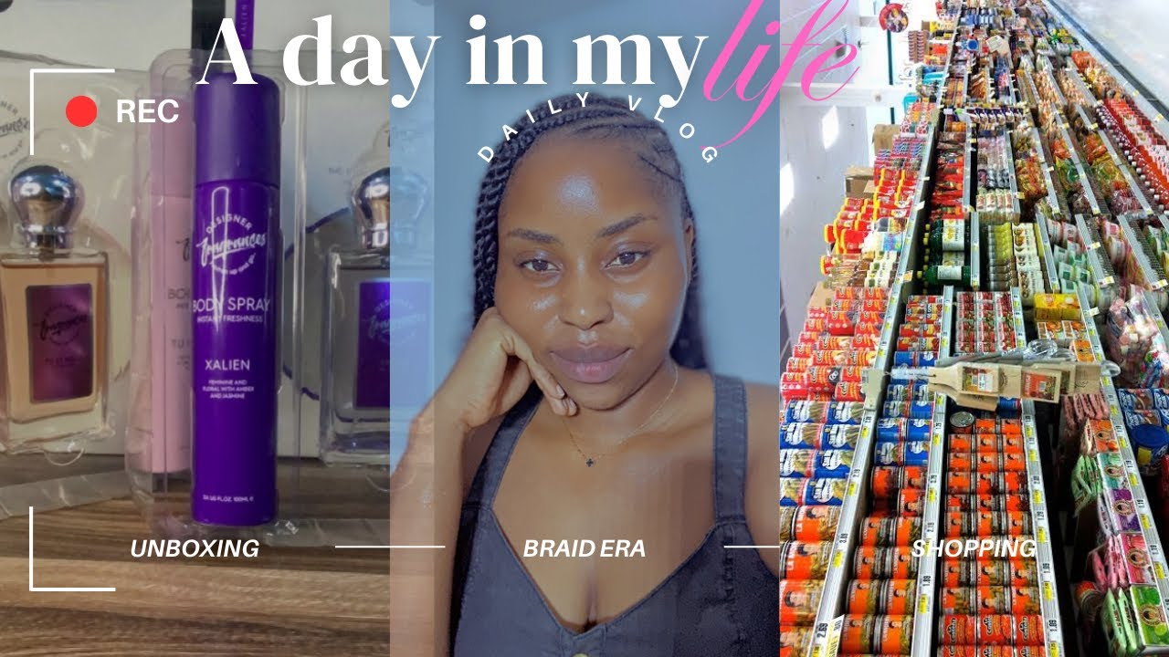 MY FIRST YOUTUBE VIDEO: Channel introduction+day in my life+new braids+movie+unboxing+shopping