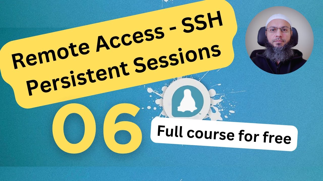 Remote Access through SSH, Persist Sessions on Disconnect | Full Linux Command Line Course