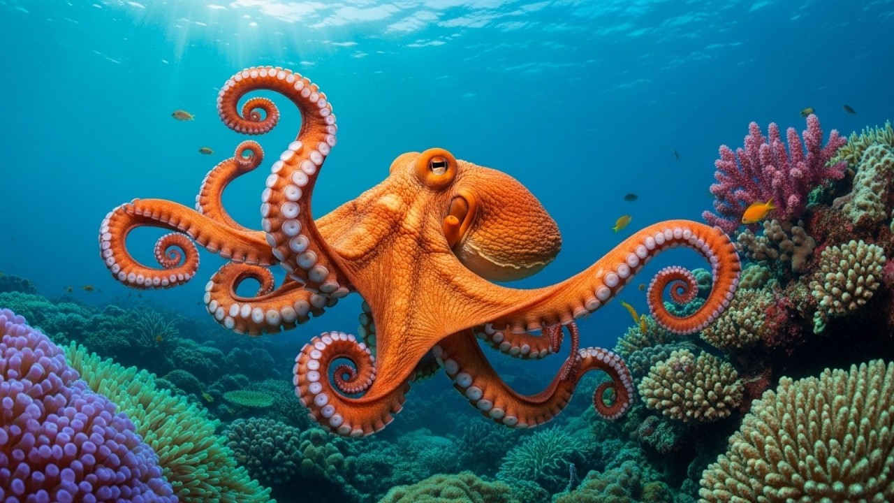 🐟 Slow Ocean Flow with Fish and Relaxing Flute Music to Reduce Stress and Clear the Mind 💙