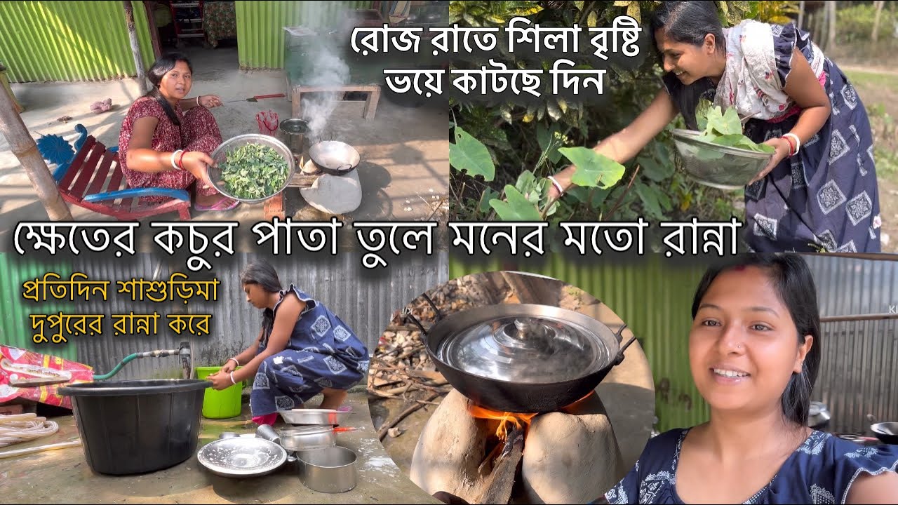 ক্ষেতের কচু পাতা তুলে মনের মতো রান্না,হঠাৎ বরের একি হলো সারাটা দিন বিছানা থেকে উঠতে পারছেনা 