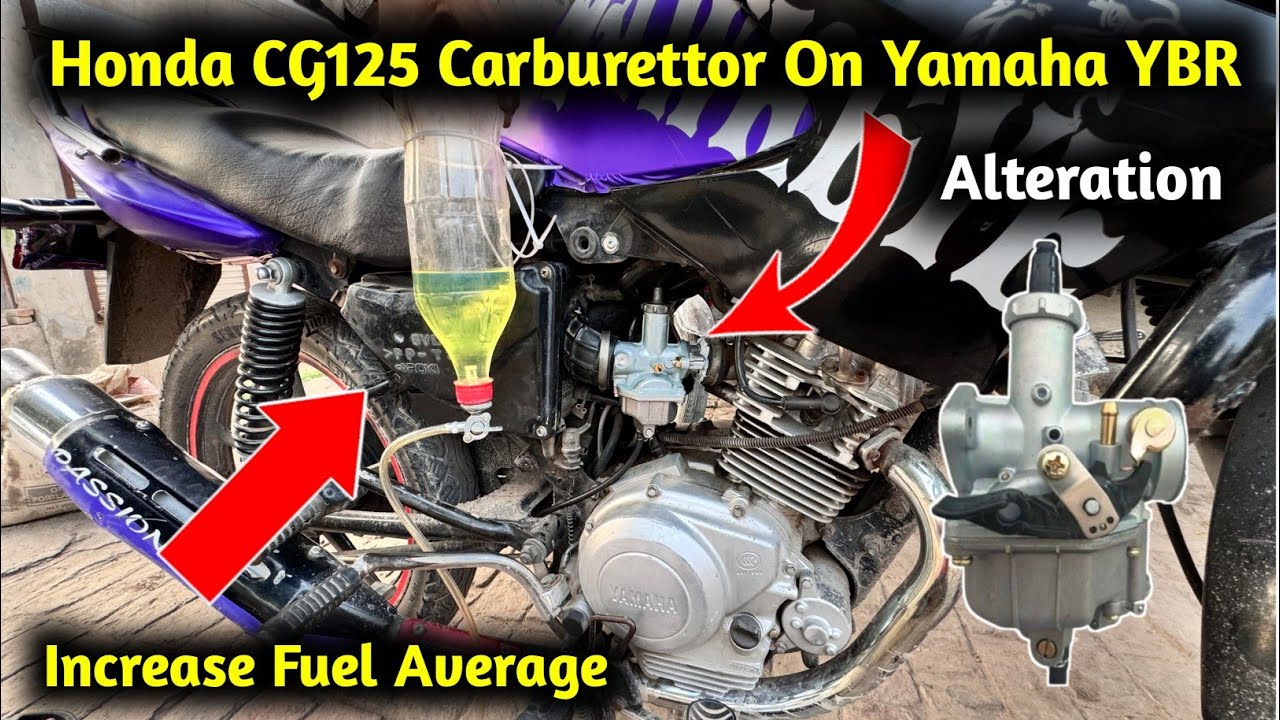 Honda CG 125 Carburetor Install on Yamaha YBR Increase fuel average