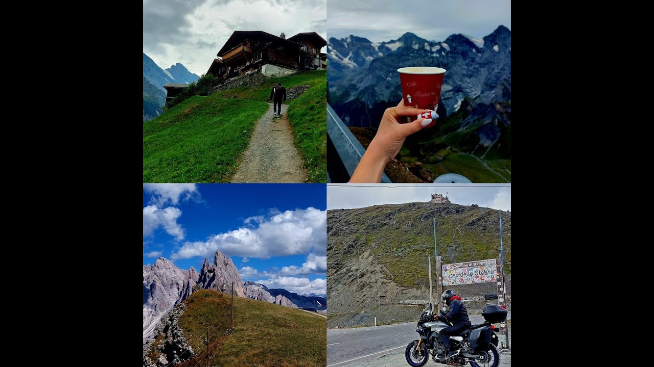 Days 6-8, moto trip to the Alps in 2022. Swiss Alps, Stelvio Pass, Dolomites (remastered)