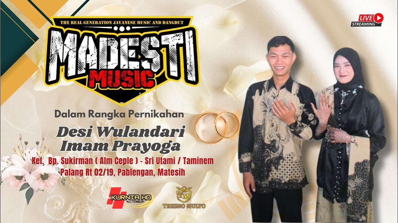 LIVE PERNIKAHAQN DESI & IMAM II MADESTI MUSIC II TRESNO MULYO AUDIO