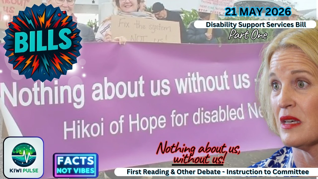 Disability Support Services Bill | Full 1st Reading and the Select Committee Referral | Part 1