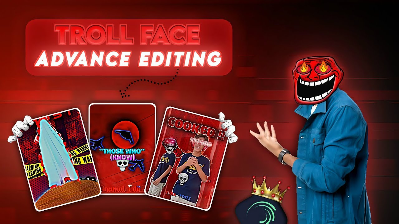 How to Make Viral Troll Face Edits on Phone! 🔥 (Easy Guide Tutorial) #trollface