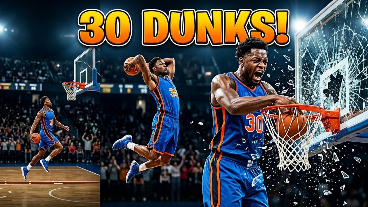 30 Backboard Breaking Dunks!