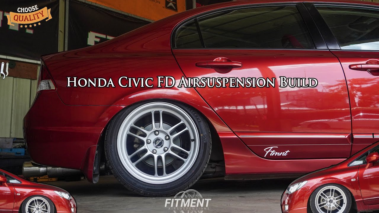 Honda CIVIC FD - 2 DAY Airsuspension Build! (17s, 45 series tires)