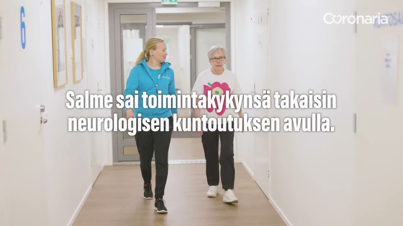 Salmen sai toimintakykynsä takaisin - Neurologinen fysioterapia | Coronaria (2 min)