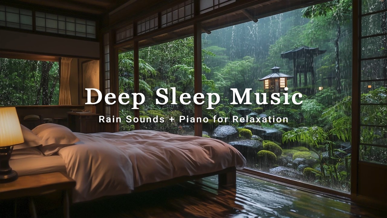 Relaxing Piano with Gentle Rain | Sleep Music for Anxiety, Meditation and Calm Nights
