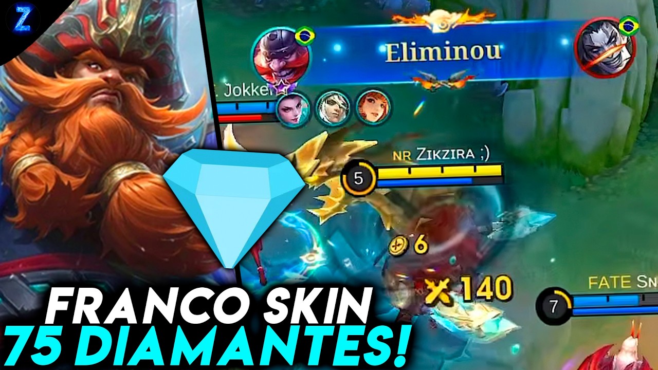 FINALMENTE UMA SKIN QUE VALE O VALOR, 75 DIAMANTES APENAS!! - FRANCO GAMEPLAY | Mobile Legends