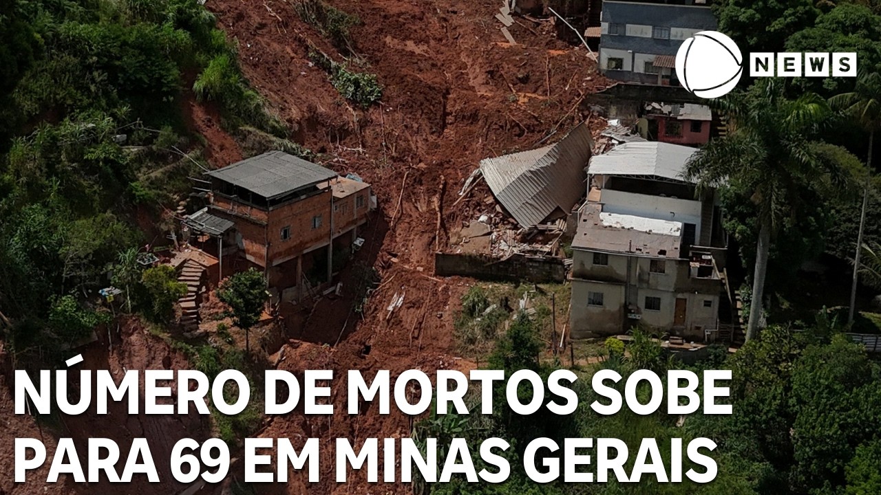 Número de mortos sobe para 69 em Minas Gerais